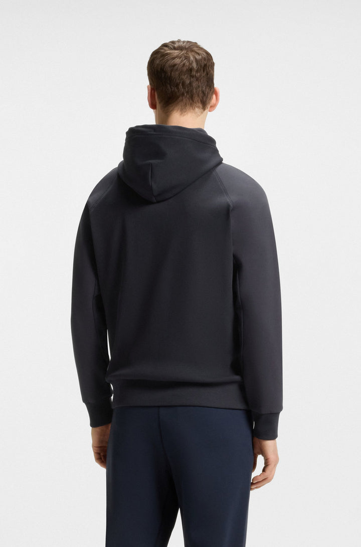 BOSS Hoodies Regular Fit in Cotton Mix - SAGGY RIB 10269980 01-50537204- Concorde Fashion#color_navy-402