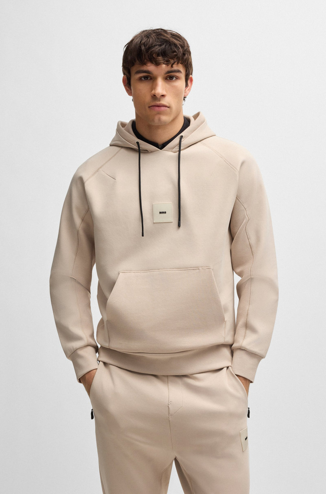 BOSS Hoodies Regular Fit - SOODY RIB 50537215- Concorde Fashion#color_beige-284