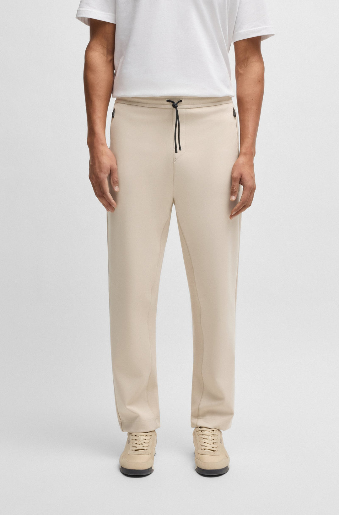 BOSS Jogging Pants Regular Fit - HADIM RIB 50537216- Concorde Fashion#color_beige-284