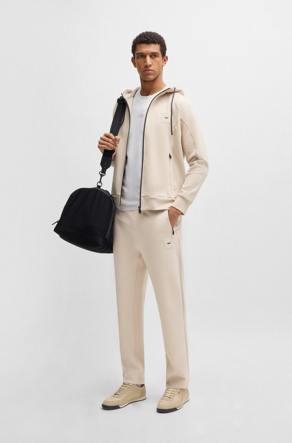 BOSS Jogging Pants Regular Fit - HADIM RIB 50537216- Concorde Fashion#color_beige-284