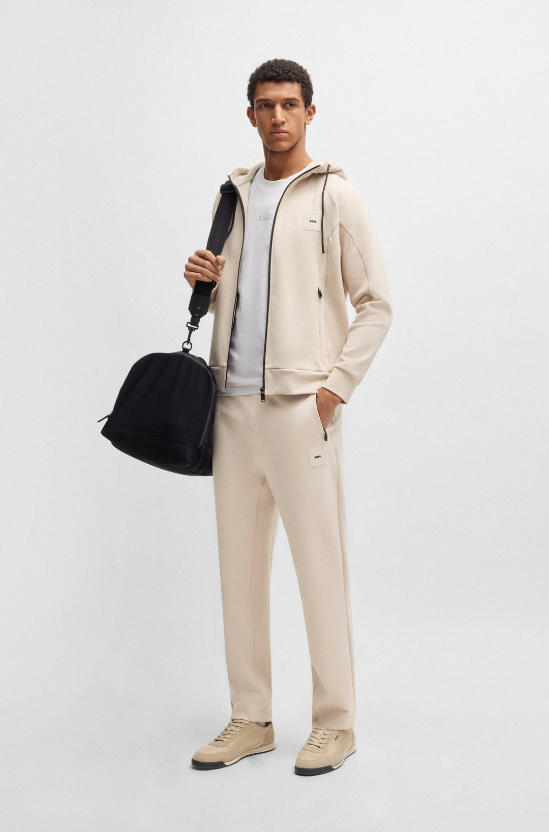 BOSS Jogging Pants Regular Fit - HADIM RIB 50537216- Concorde Fashion#color_beige-284