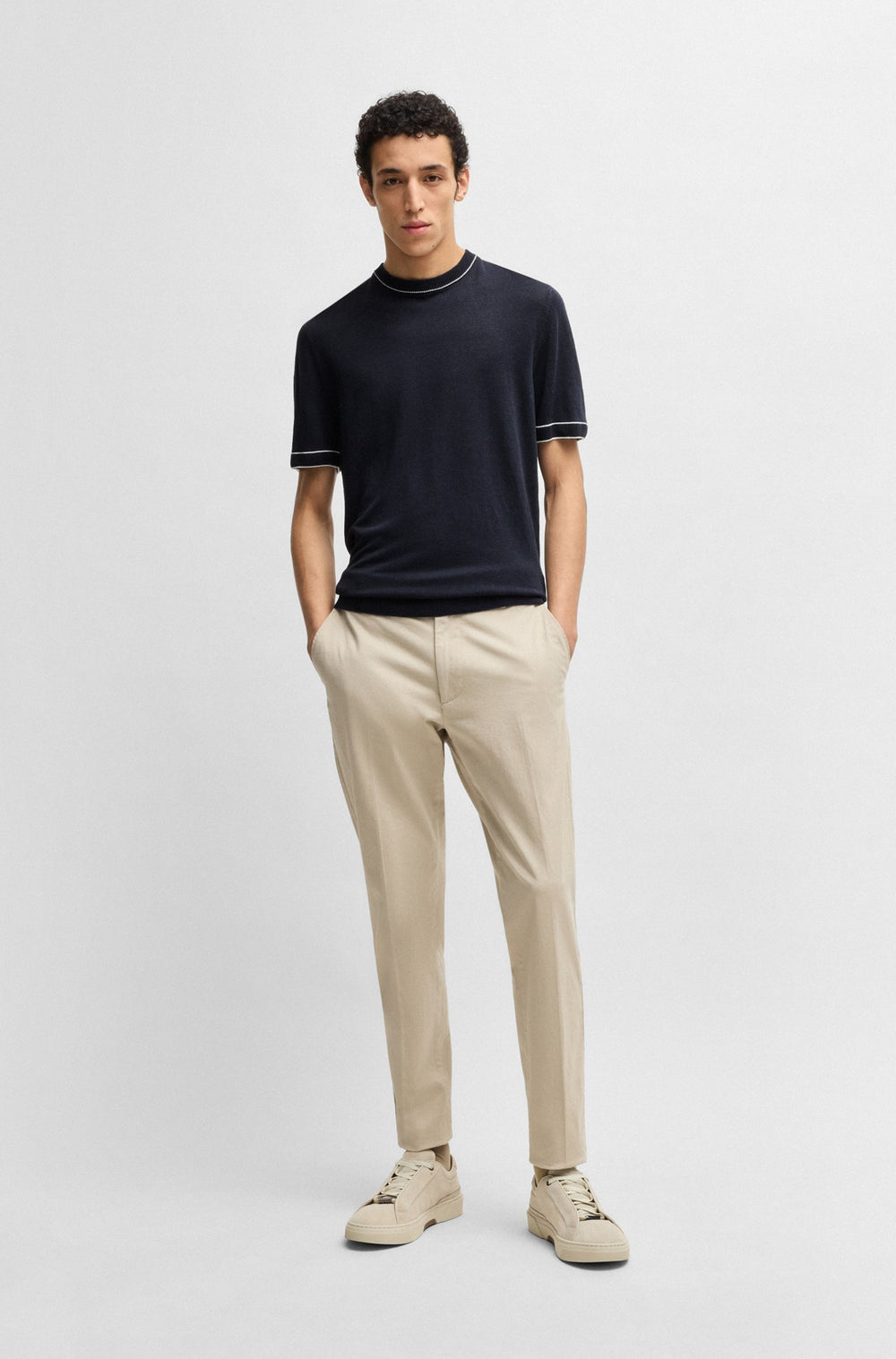 BOSS Sweaters Regular Fit - H-JIOVANNI 50537639- Concorde Fashion#color_navy-404
