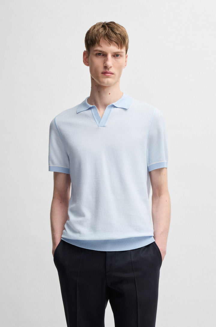 BOSS Sweaters Regular Fit in Cotton Mix - H-JIANLUCA 10270172 01-50537654- Concorde Fashion#color_blue-450