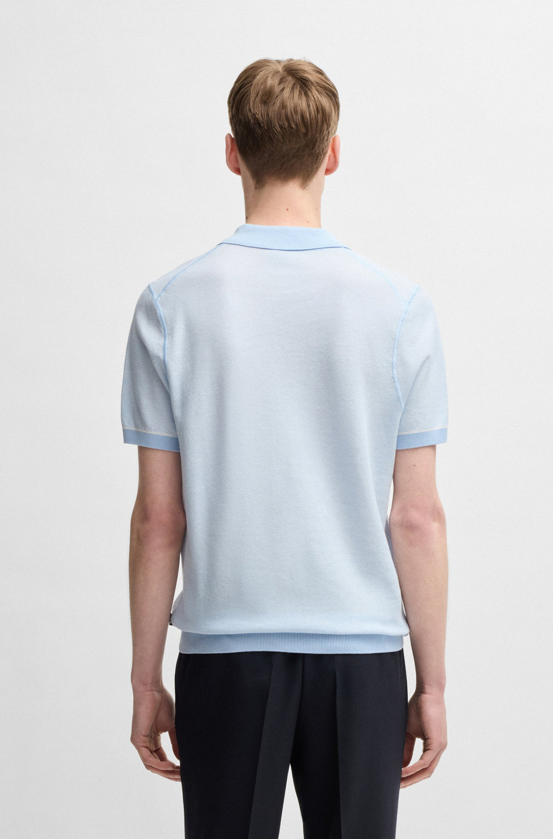 BOSS Sweaters Regular Fit in Cotton Mix - H-JIANLUCA 10270172 01-50537654- Concorde Fashion#color_blue-450