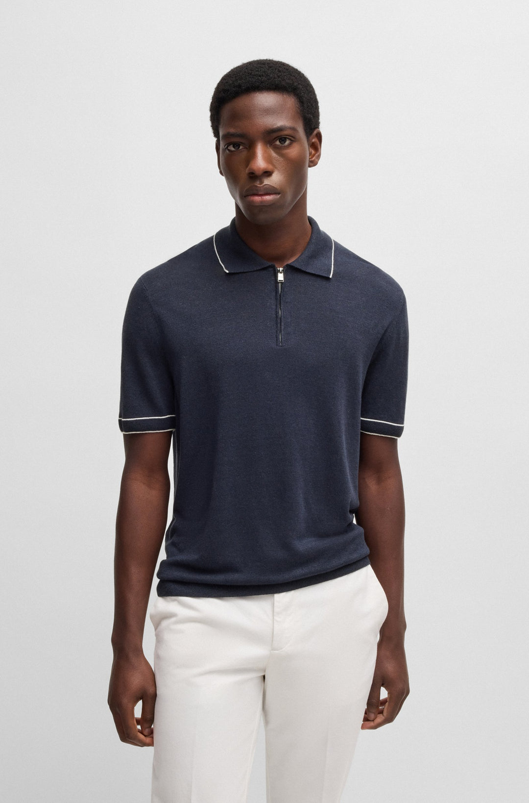 BOSS Sweaters Regular Fit - H-JIOVANOTTO 50537640- Concorde Fashion#color_navy-404