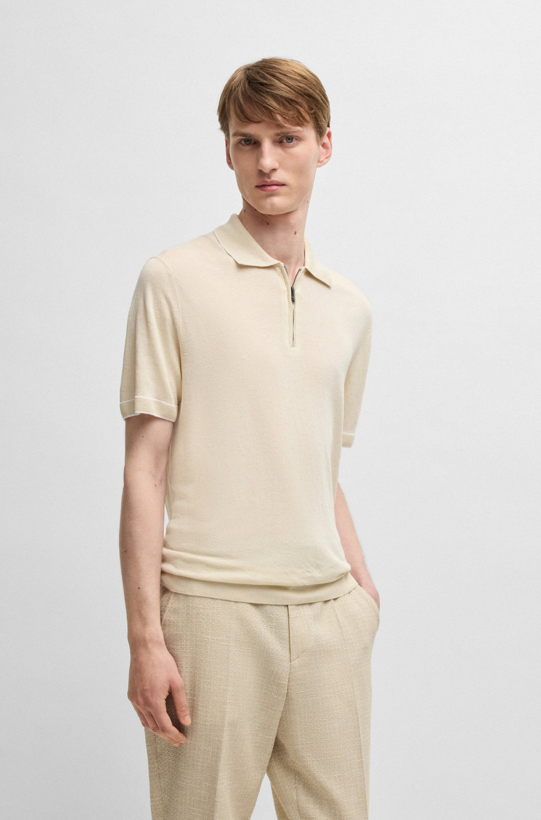 BOSS Sweaters Regular Fit - H-JIOVANOTTO 50537640- Concorde Fashion#color_white-131