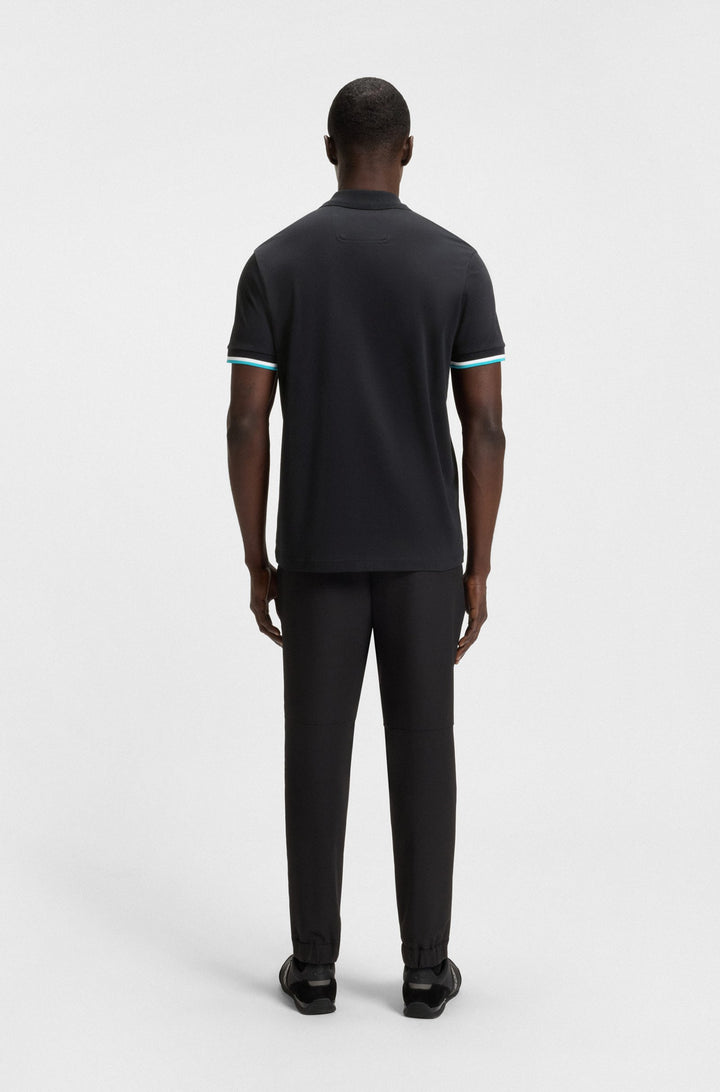BOSS Polos Regular Fit in Cotton - PADDY LUX HERITAGE 10270235 01-50538185- Concorde Fashion#color_black-001