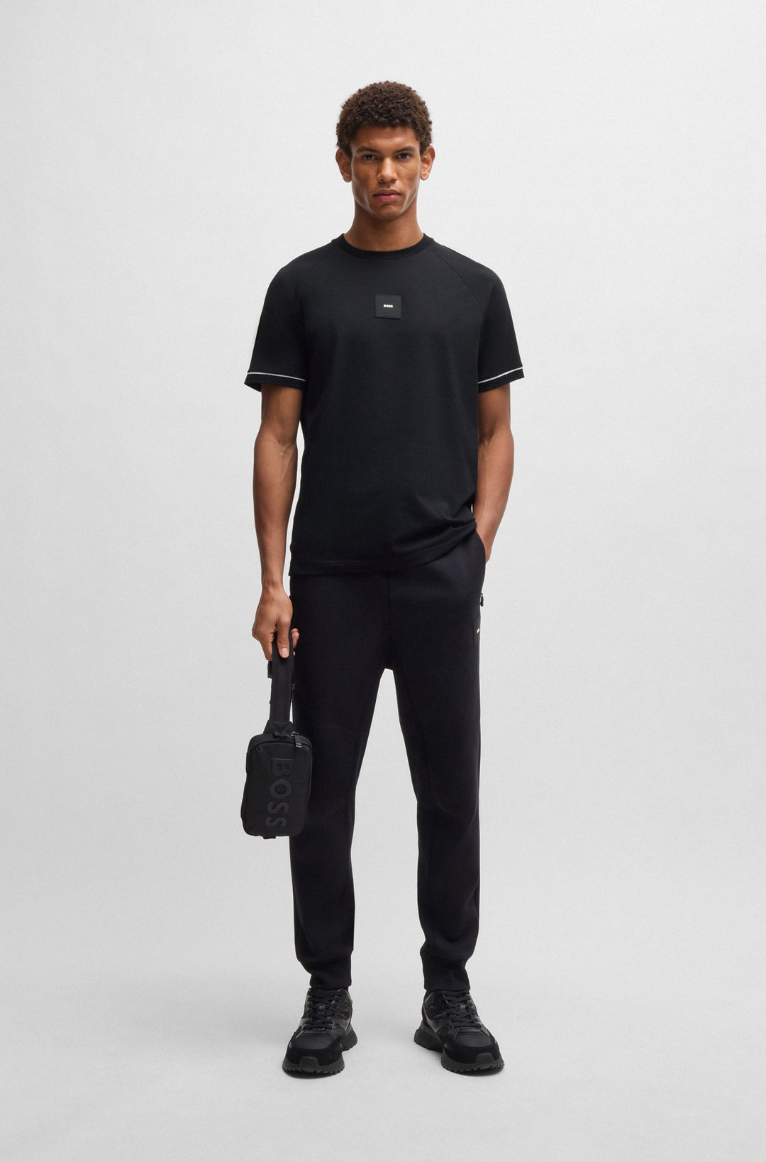 BOSS T-Shirts Regular Fit - TEE RIB AC 50537846- Concorde Fashion#color_black-001
