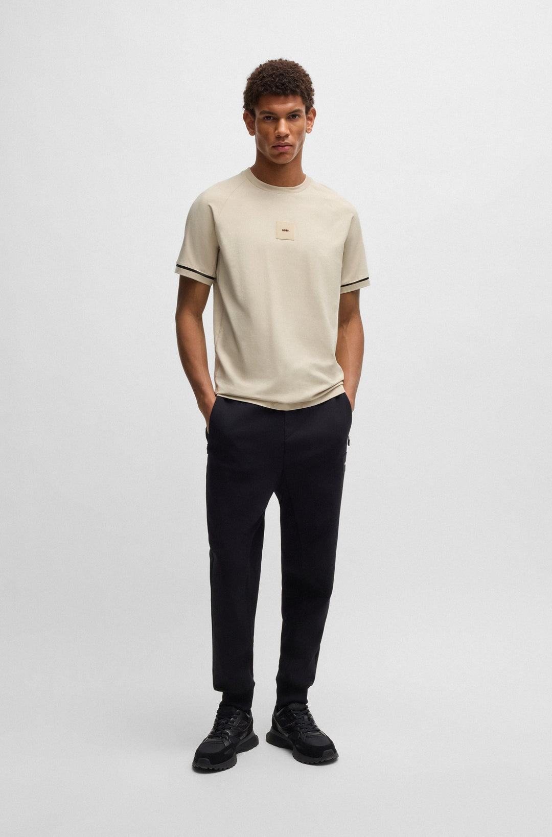 BOSS T-Shirts Regular Fit - TEE RIB AC 50537846- Concorde Fashion#color_beige-284