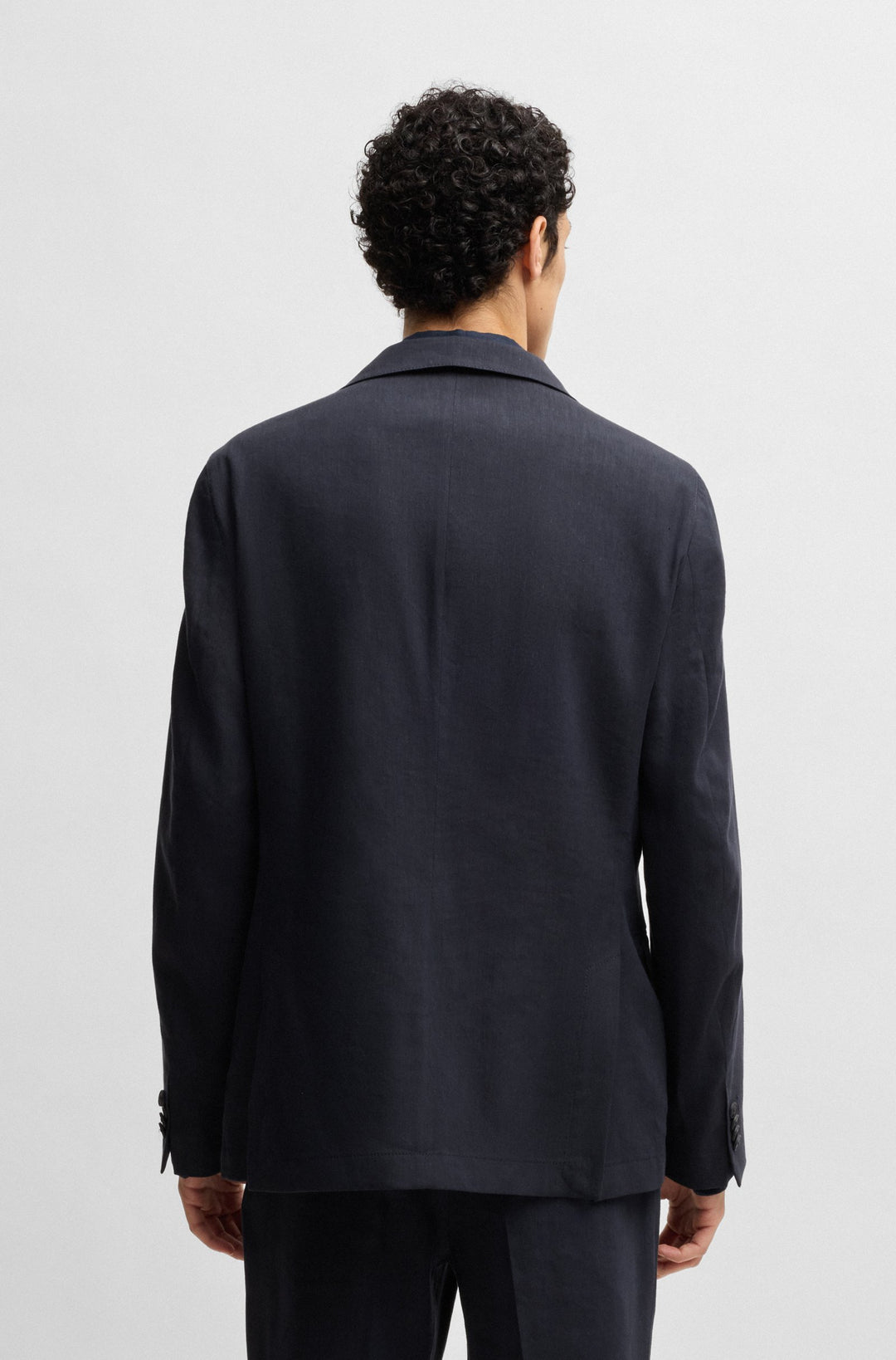 BOSS Blazers Modern Fit in Viscose Mix - P-HANRY-FLAPS-WG-252 10270292 01-50540685- Concorde Fashion#color_navy-404