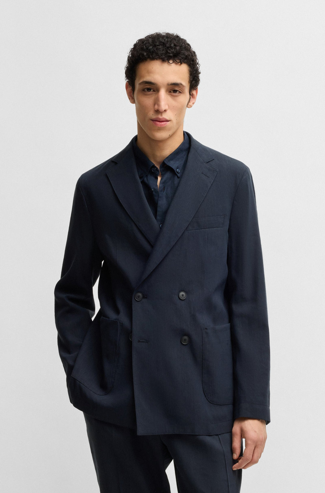 BOSS Blazers Slim Fit - P-HANRY-DB-WG-252 50540686- Concorde Fashion#color_navy-404