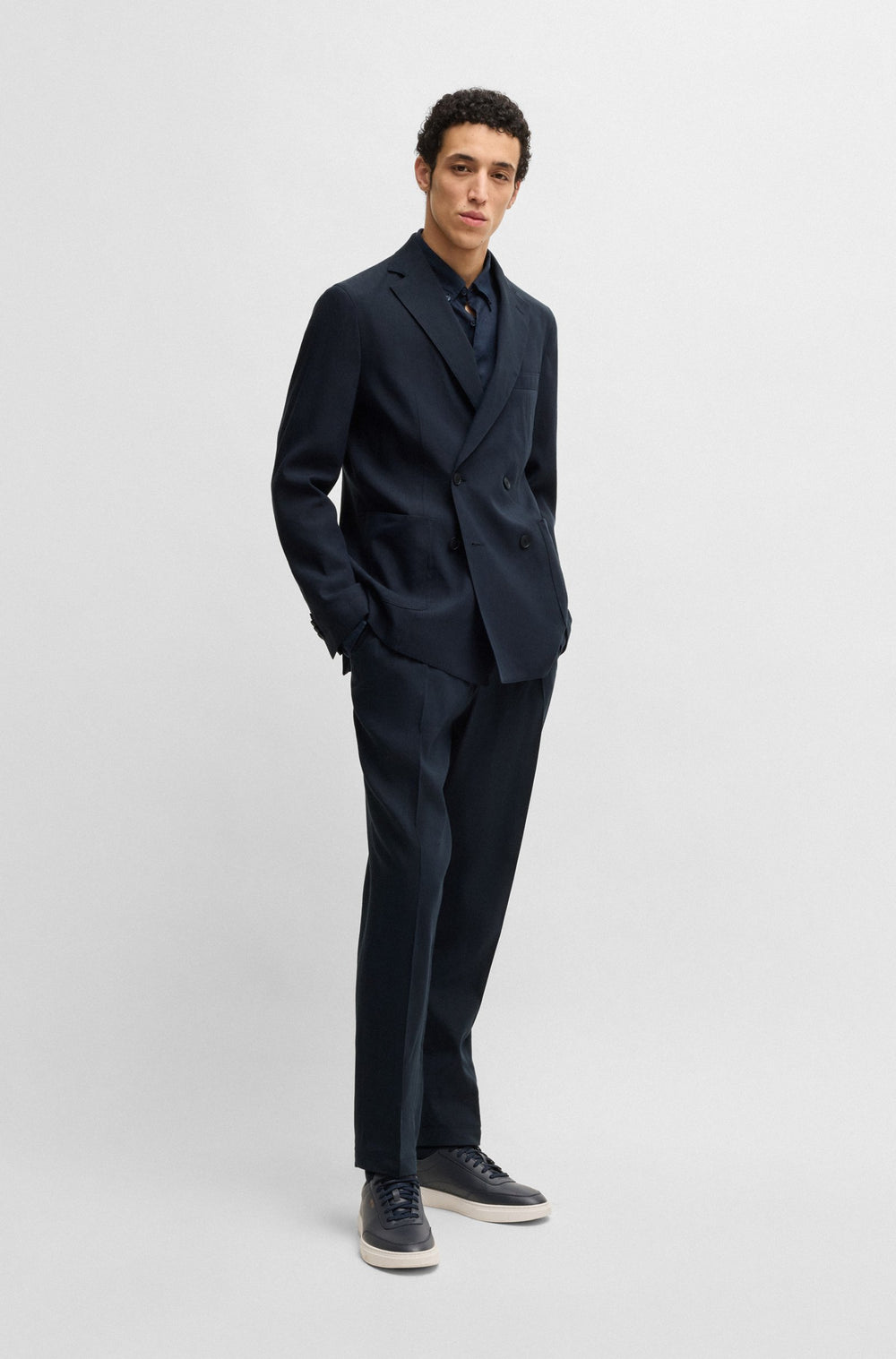 BOSS Blazers Slim Fit - P-HANRY-DB-WG-252 50540686- Concorde Fashion#color_navy-404