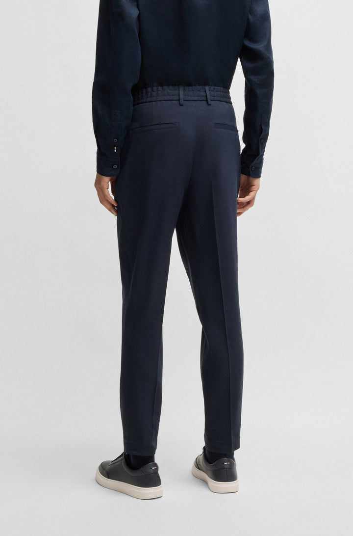 BOSS Trousers Tapered Fit - P-PERIN-RDS-PL-WG252 50540733- Concorde Fashion#color_navy-404