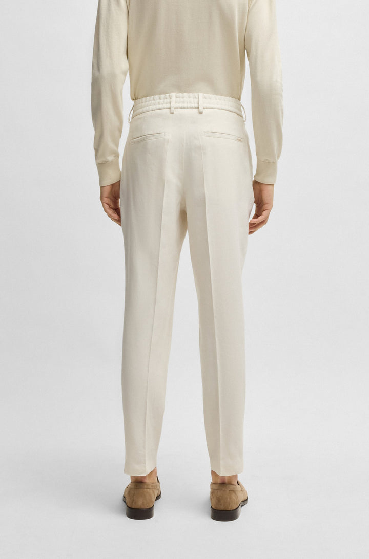 BOSS Trousers Tapered Fit - P-PERIN-RDS-PL-WG252 50540733- Concorde Fashion#color_white-131