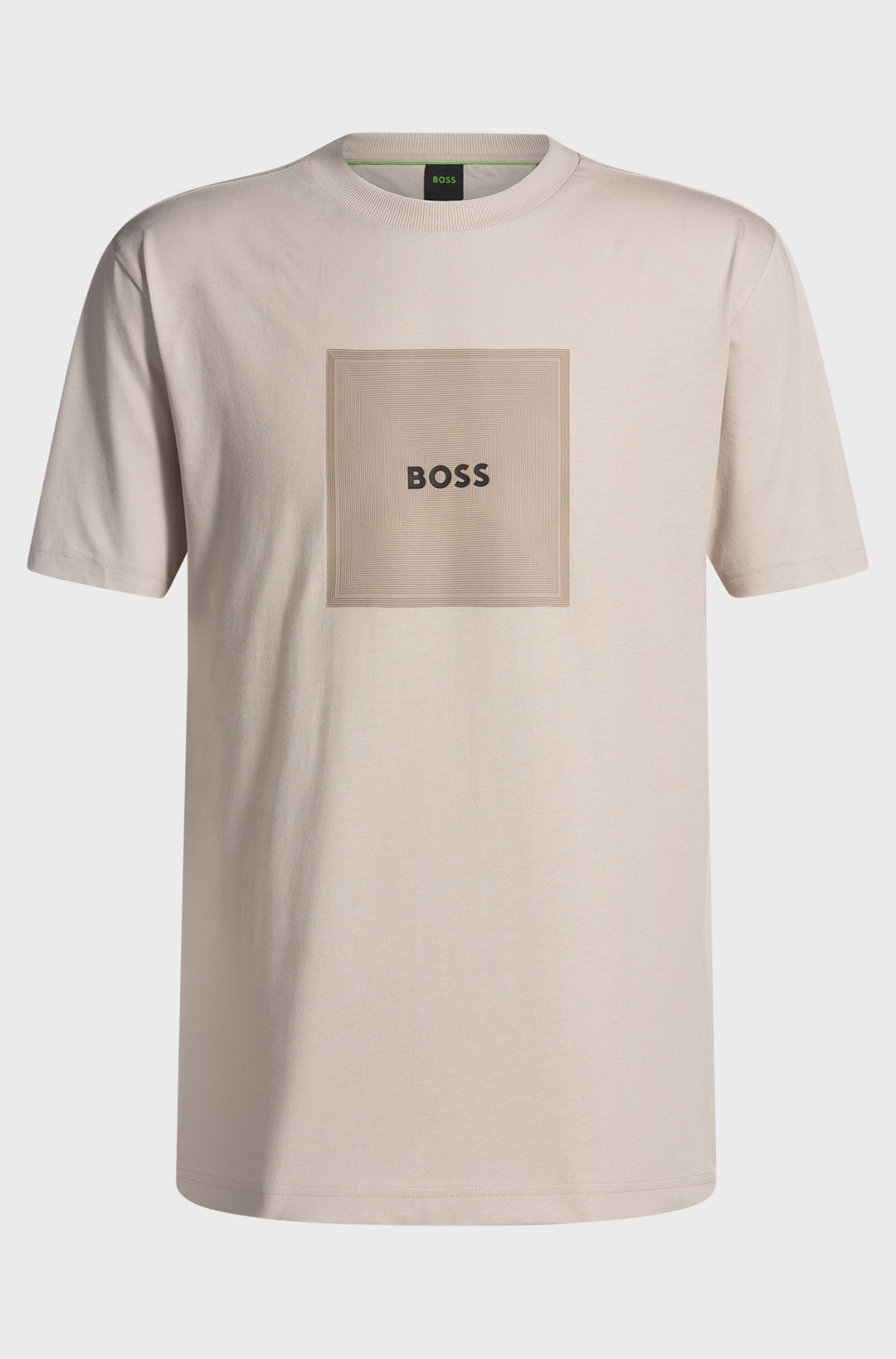 BOSS T-Shirts Regular Fit in Cotton - TEE LOGO RIB 10270342 01-50538096- Concorde Fashion#color_beige-284