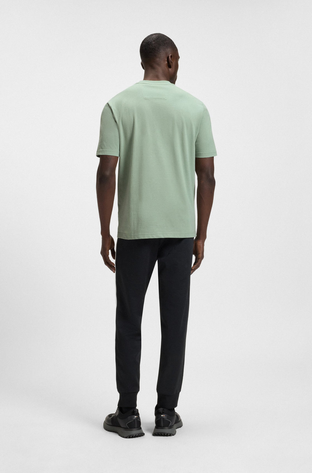 BOSS T-Shirts Regular Fit in Cotton - TEE LOGO RIB 10270342 01-50538096- Concorde Fashion#color_green-357
