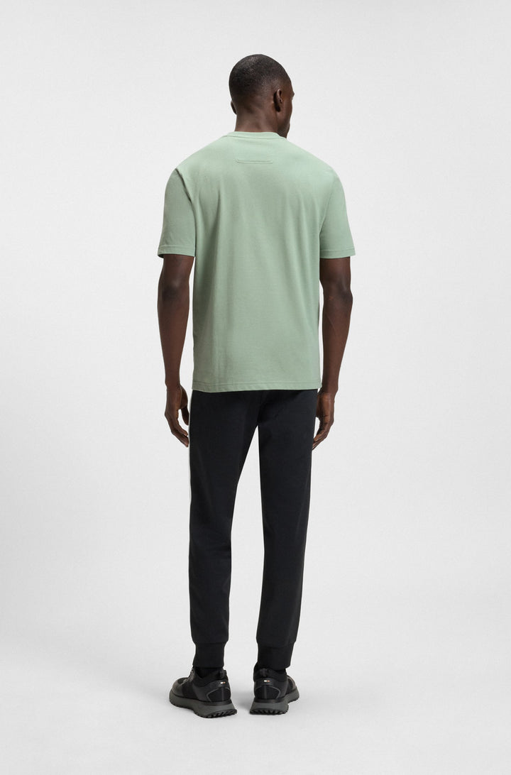 BOSS T-Shirts Regular Fit in Cotton - TEE LOGO RIB 10270342 01-50538096- Concorde Fashion#color_green-357