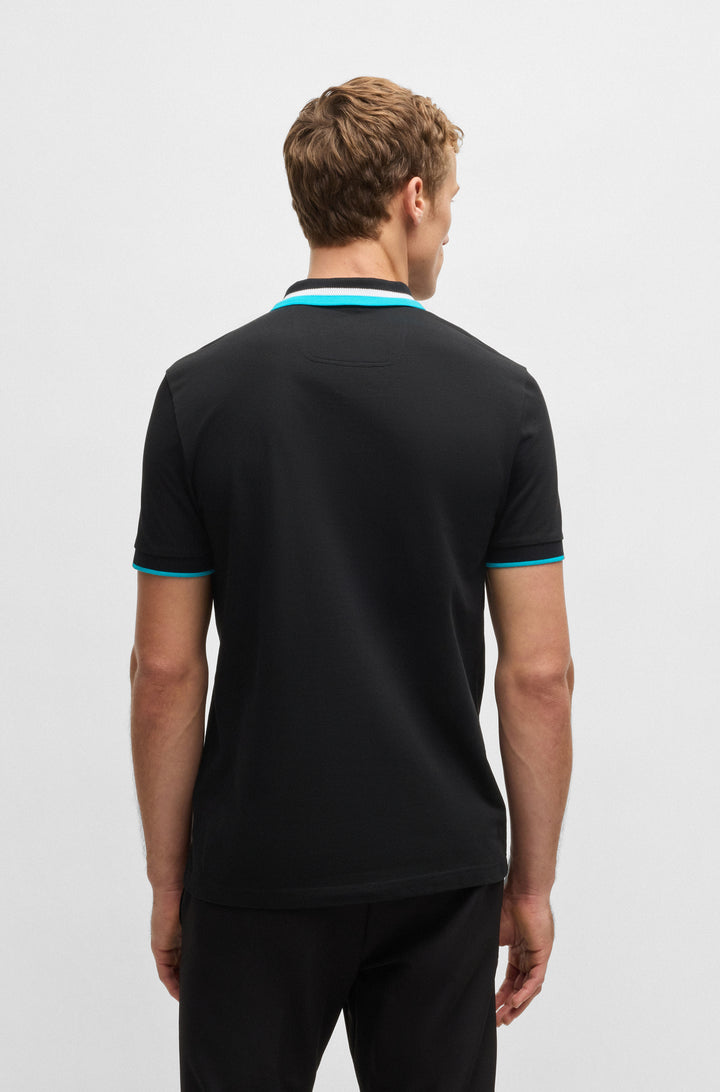 BOSS Polos Regular Fit in Cotton - PADDY AP HERITAGE 10270351 01-50538101- Concorde Fashion#color_black-001
