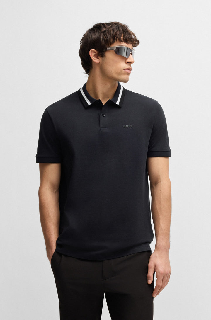 BOSS Polos Regular Fit in Cotton - PADDY AP HERITAGE 10270351 01-50538101- Concorde Fashion#color_navy-402