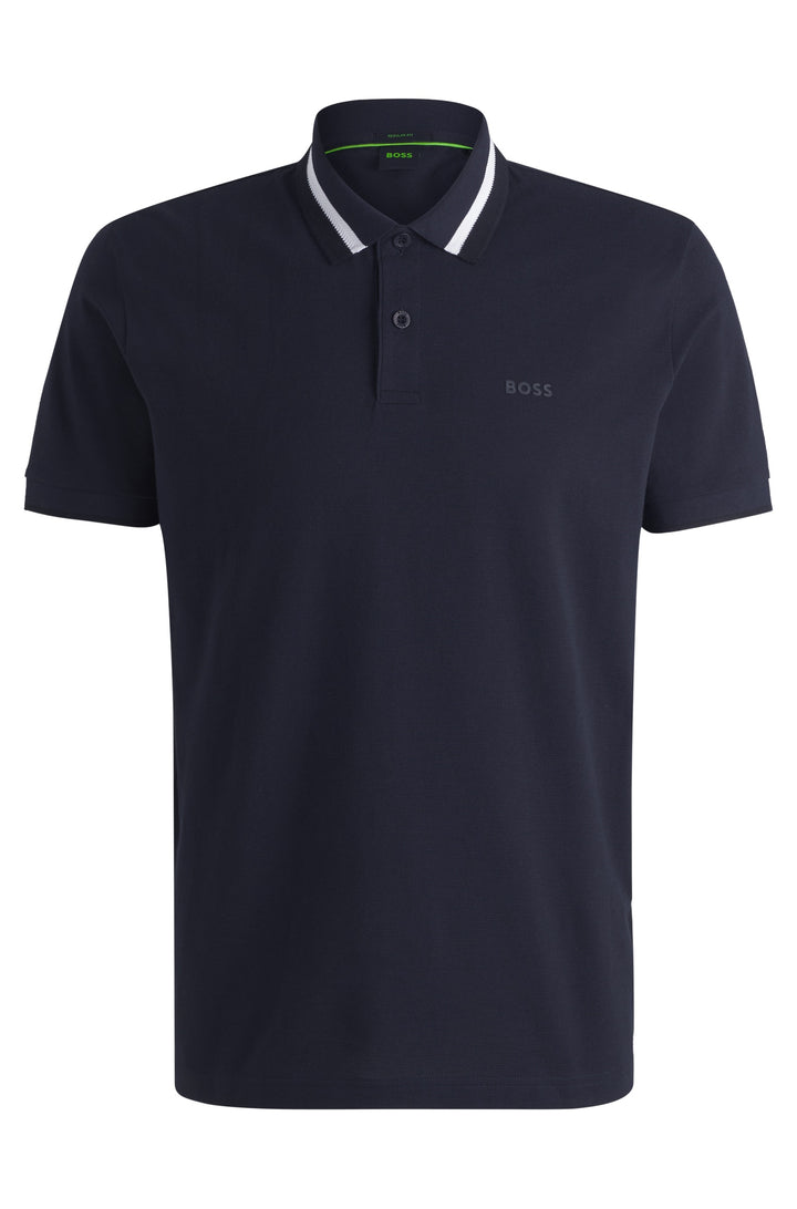 BOSS Polos Regular Fit in Cotton - PADDY AP HERITAGE 10270351 01-50538101- Concorde Fashion#color_navy-402