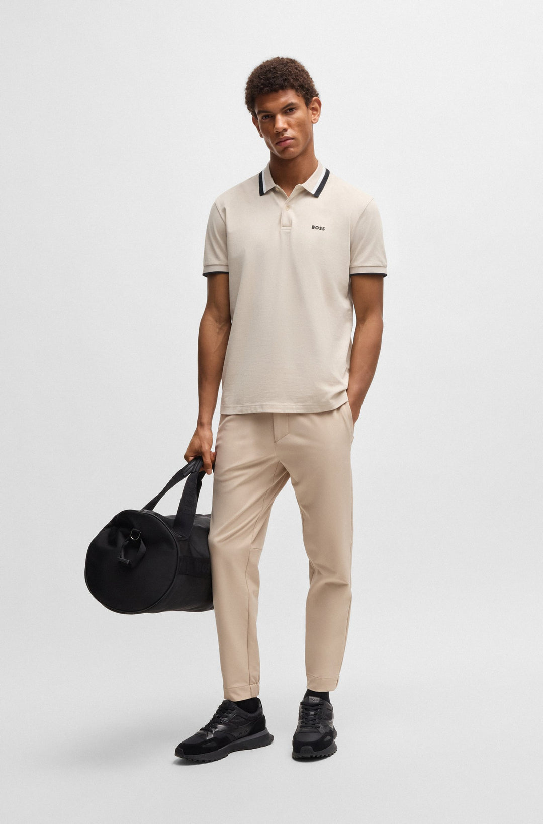 BOSS Polos Regular Fit in Cotton - PADDY AP HERITAGE 10270351 01-50538101- Concorde Fashion#color_beige-284