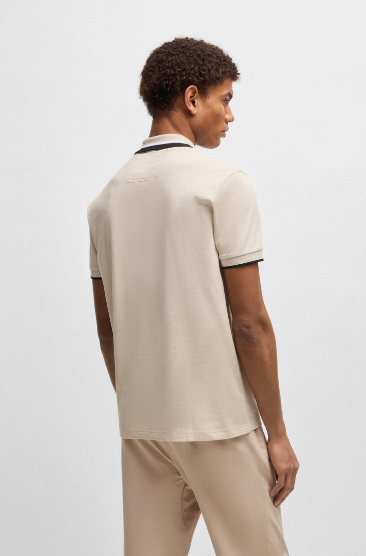 BOSS Polos Regular Fit in Cotton - PADDY AP HERITAGE 10270351 01-50538101- Concorde Fashion#color_beige-284