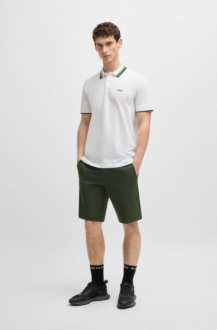 BOSS Polos Regular Fit in Cotton - PADDY AP HERITAGE 10270351 01-50538101- Concorde Fashion#color_white-100