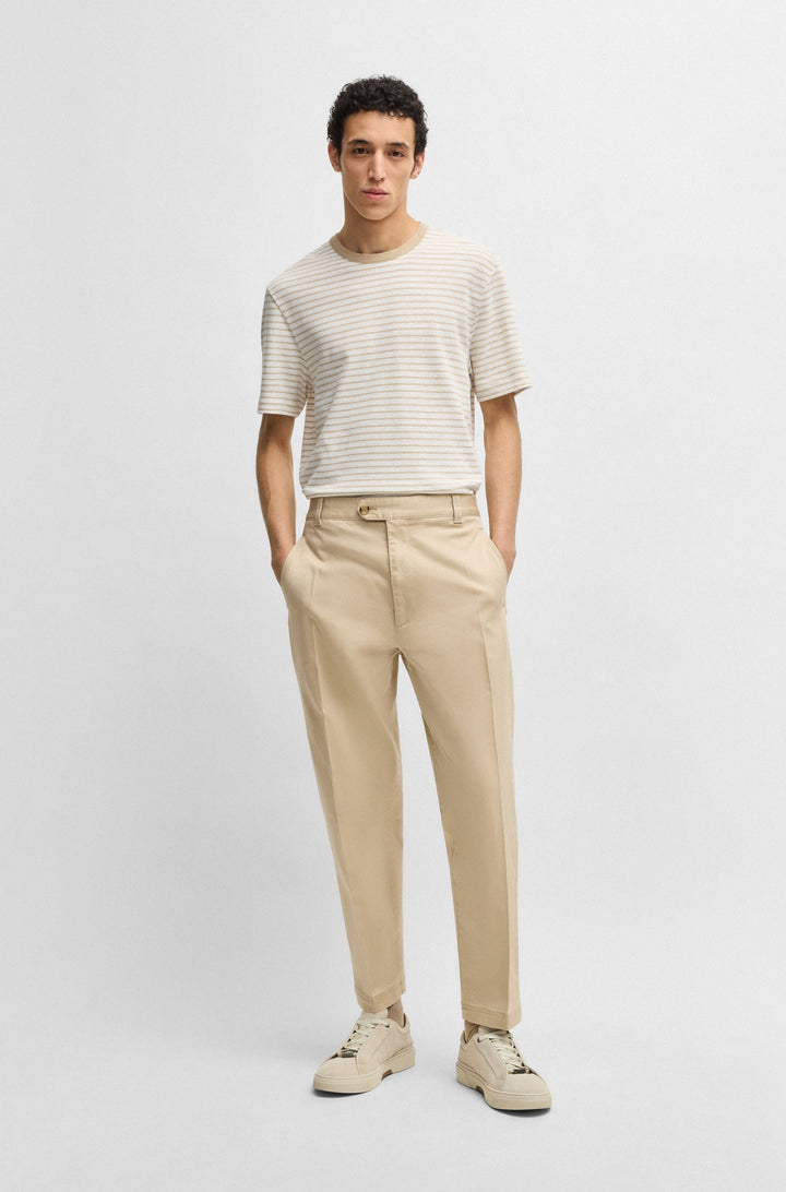 BOSS T-Shirts Regular Fit in Cotton Mix - H-TAUT 28 10270466 01-50537498- Concorde Fashion#color_beige-275