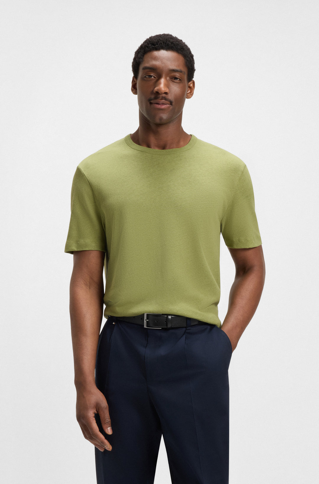 BOSS T-Shirts Regular Fit in Cotton Mix - H-TAUT 28 10270466 01-50537498- Concorde Fashion#color_green-311