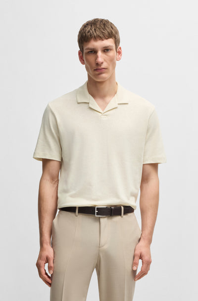 BOSS Polos Regular Fit in Cotton Mix - H-PONTI 28 10270466 01-50537502- Concorde Fashion#color_white-131