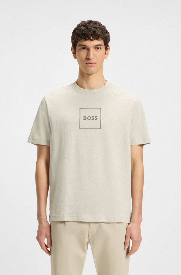 BOSS T-Shirts Relaxed Fit - TE_LINENLOGO 50536729- Concorde Fashion#color_beige-271