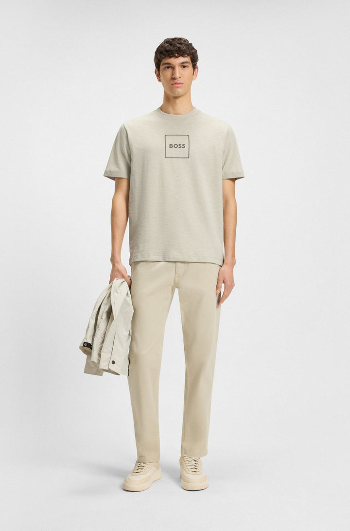 BOSS T-Shirts Relaxed Fit - TE_LINENLOGO 50536729- Concorde Fashion#color_beige-271