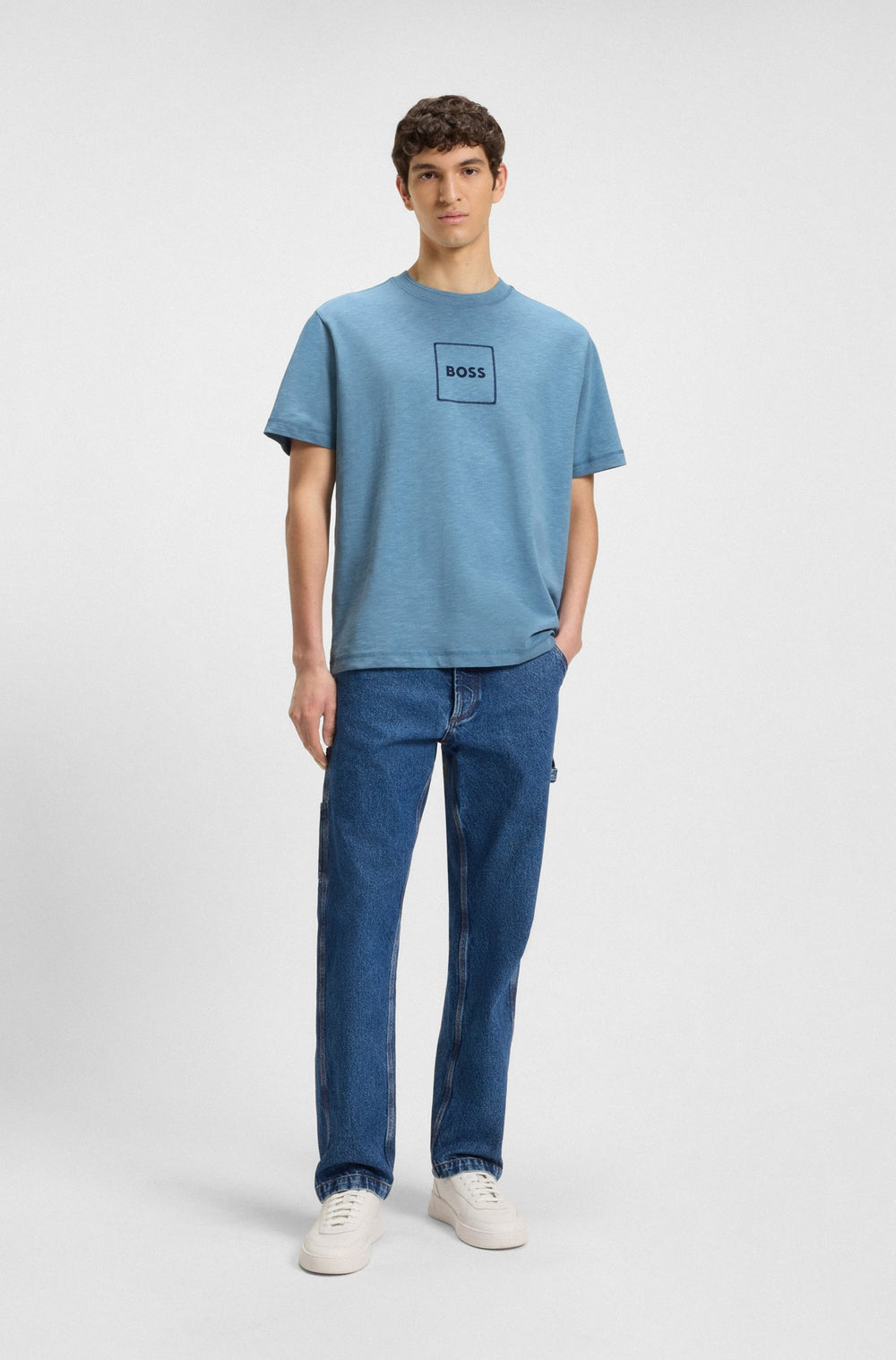 BOSS T-Shirts Relaxed Fit - TE_LINENLOGO 50536729- Concorde Fashion#color_blue-462