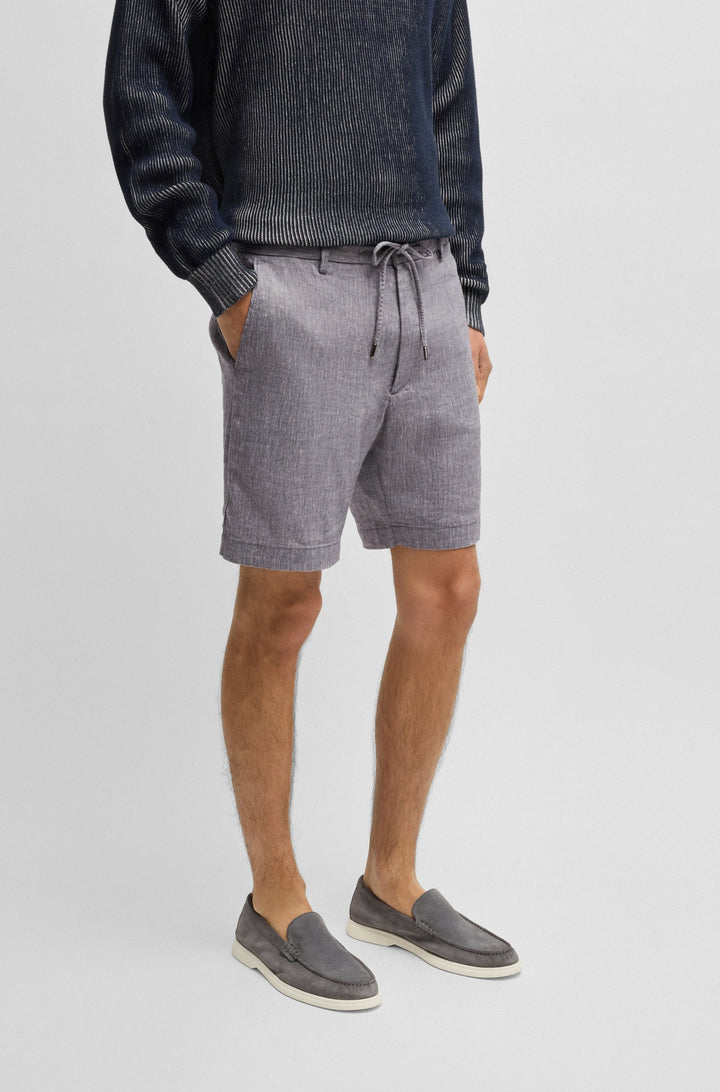 BOSS Shorts Regular Fit in Polyester Mix - C-KANE-RDS-SHORTS 10270605 01-50538016- Concorde Fashion#color_navy-404
