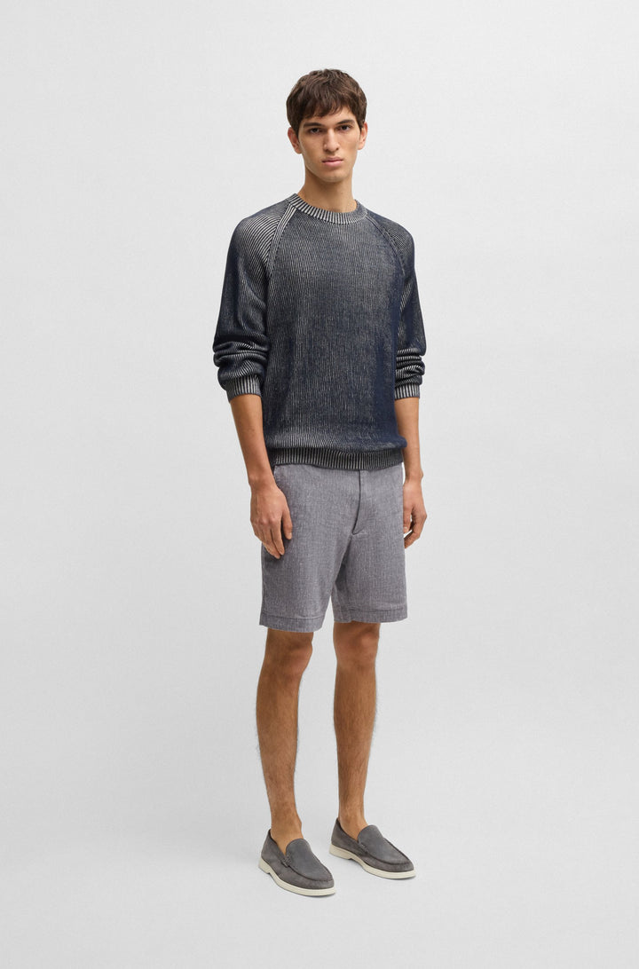 BOSS Shorts Regular Fit in Polyester Mix - C-KANE-RDS-SHORTS 10270605 01-50538016- Concorde Fashion#color_navy-404