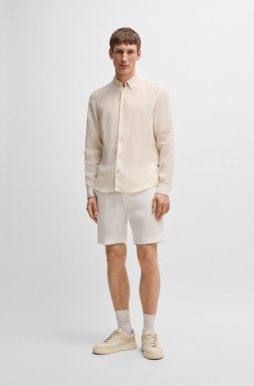 BOSS Shorts Regular Fit in Polyester Mix - C-KANE-RDS-SHORTS 10270605 01-50538016- Concorde Fashion#color_white-100