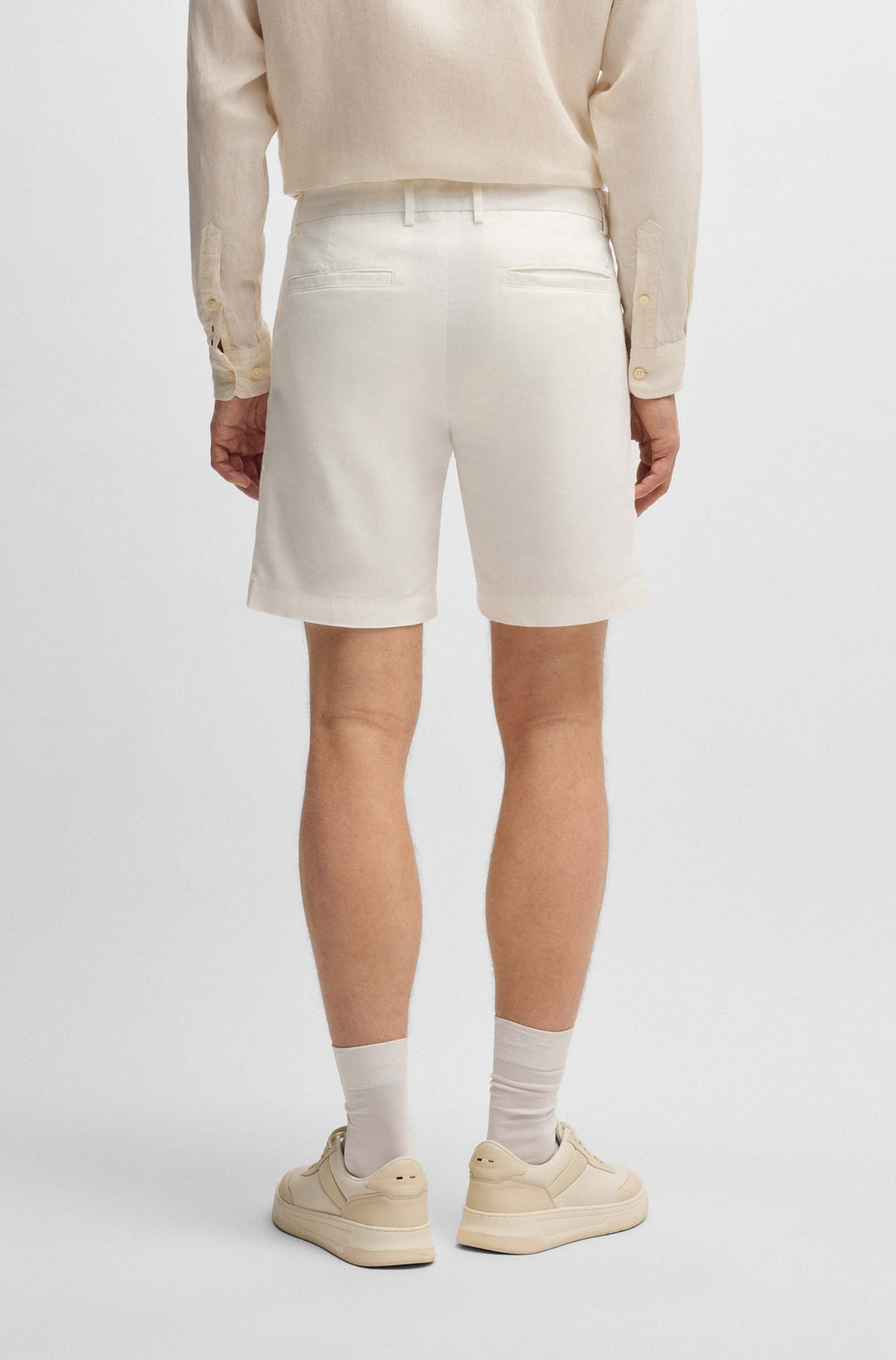 BOSS Shorts Regular Fit in Polyester Mix - C-KANE-RDS-SHORTS 10270605 01-50538016- Concorde Fashion#color_white-100