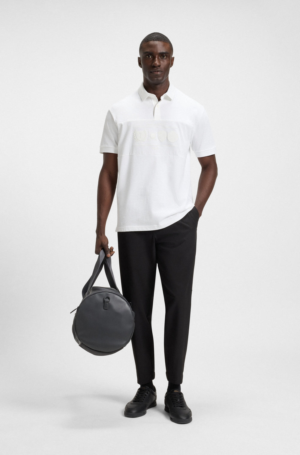 BOSS Polos Relaxed Fit in Cotton - PERCY HERITAGE 10270611 01-50538111- Concorde Fashion#color_white-100