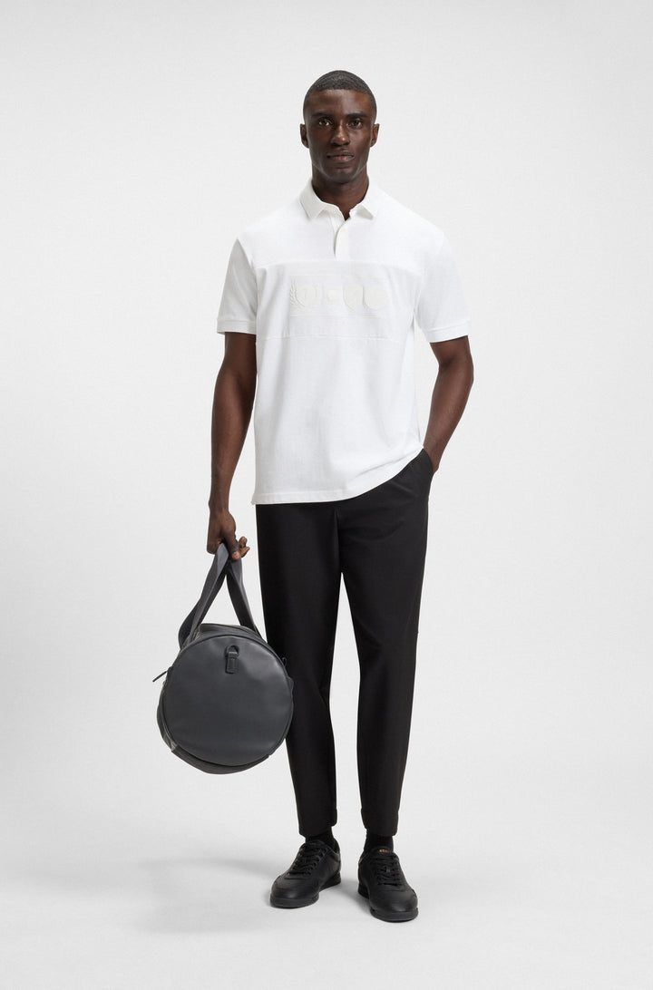 BOSS Polos Relaxed Fit in Cotton - PERCY HERITAGE 10270611 01-50538111- Concorde Fashion#color_white-100
