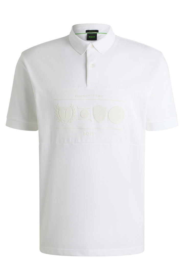 BOSS Polos Relaxed Fit in Cotton - PERCY HERITAGE 10270611 01-50538111- Concorde Fashion#color_white-100