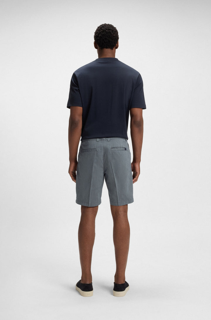 BOSS Shorts Tapered Fit in Cotton Mix - P-PERIN-PL-SHORTS 10270625 01-50538741- Concorde Fashion#color_navy-404