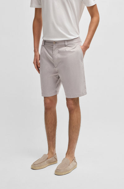 BOSS Shorts Tapered Fit in Cotton Mix - P-PERIN-PL-SHORTS 10270625 01-50538741- Concorde Fashion#color_beige-275
