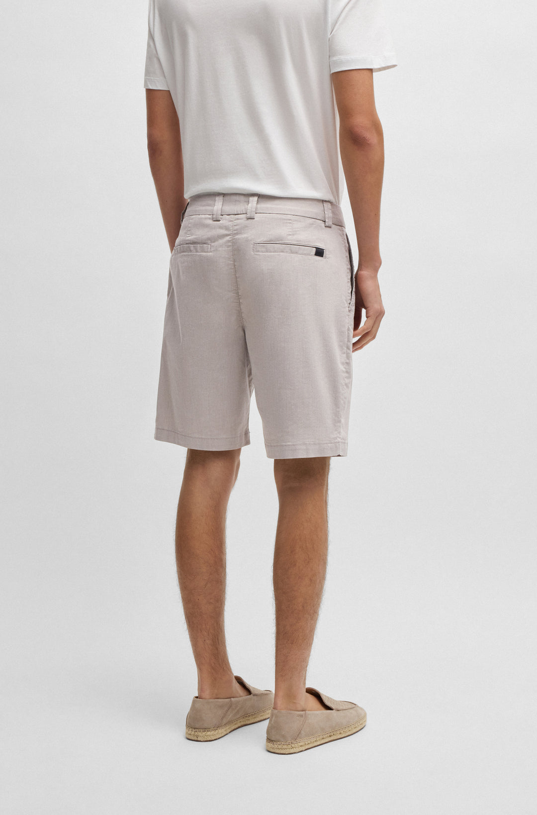 BOSS Shorts Tapered Fit in Cotton Mix - P-PERIN-PL-SHORTS 10270625 01-50538741- Concorde Fashion#color_beige-275