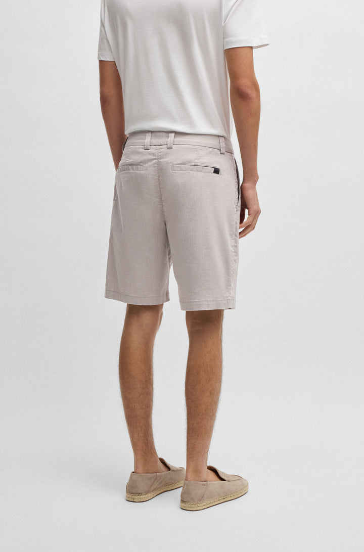 BOSS Shorts Tapered Fit in Cotton Mix - P-PERIN-PL-SHORTS 10270625 01-50538741- Concorde Fashion#color_beige-275