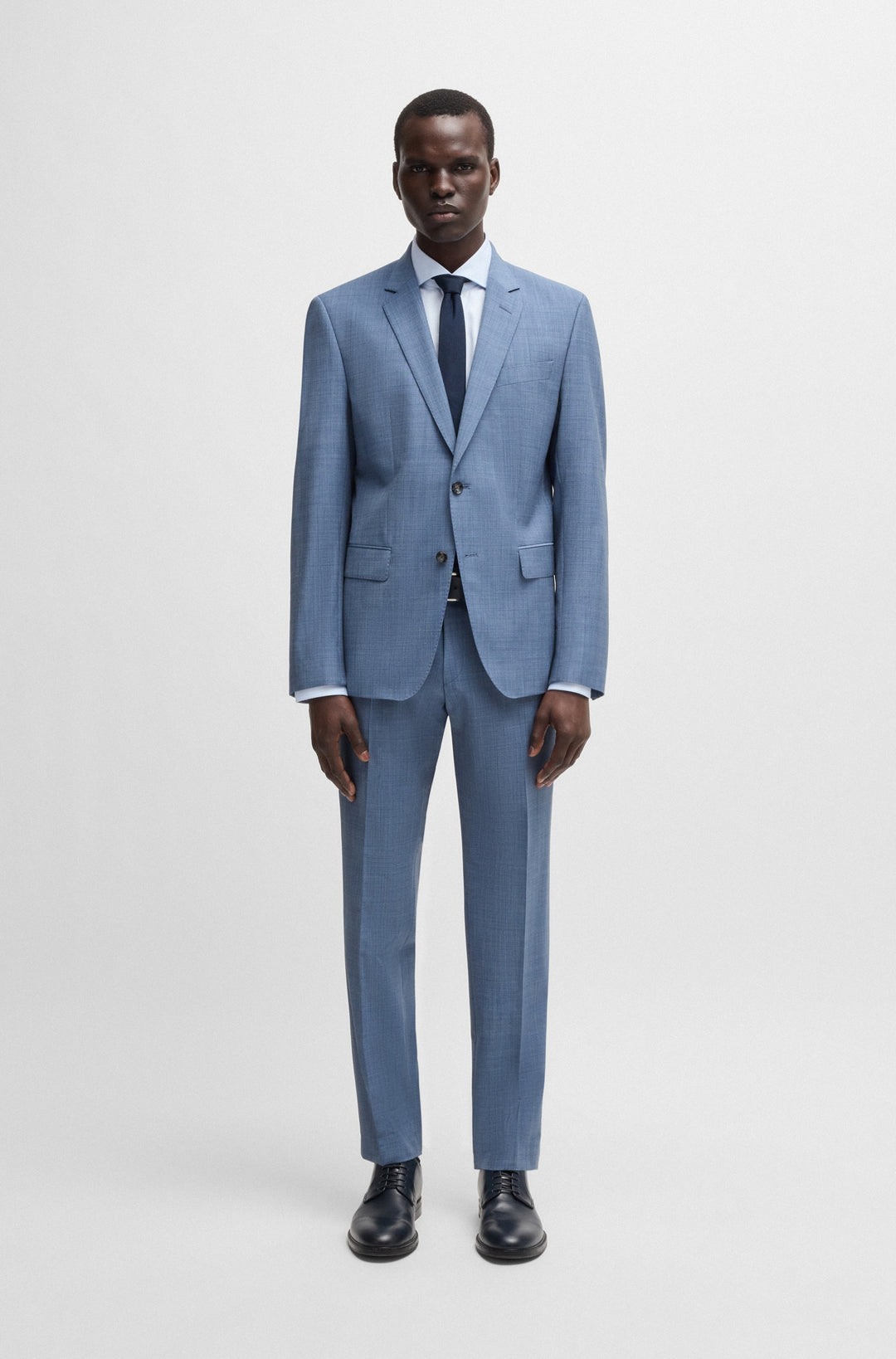 BOSS Formal Shirts Slim Fit in Cotton - H-HANK-SPREAD-C1-222 10270629 01-50539099- Concorde Fashion#color_blue-450