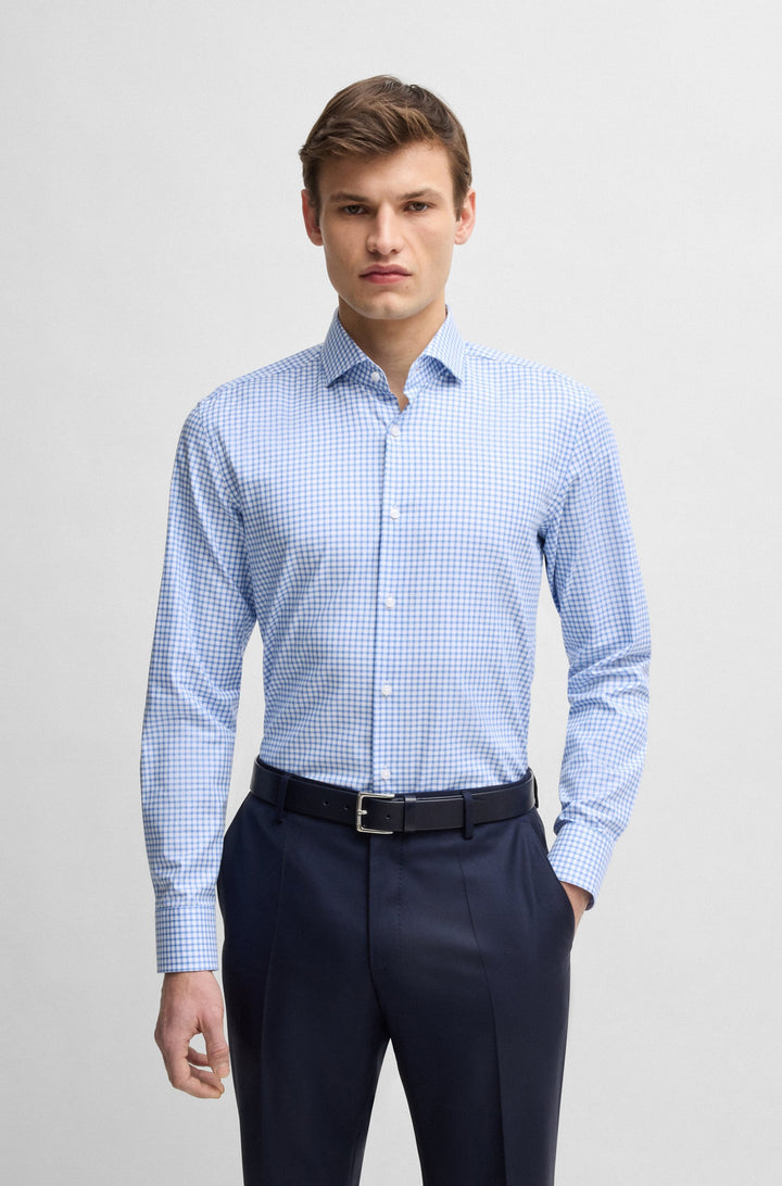 BOSS Formal Shirts Slim Fit - H-HANK-SPREAD-C1-222 50539081- Concorde Fashion#color_blue-450