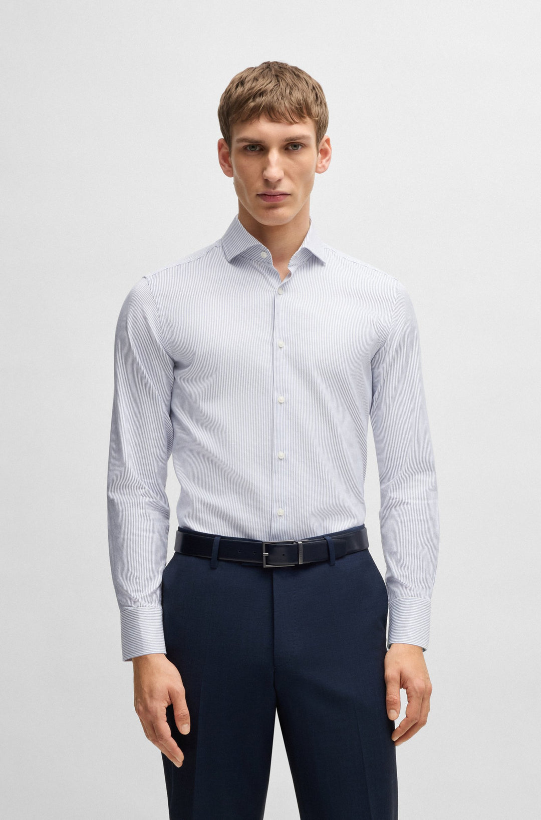 BOSS Formal Shirts Slim Fit - H-HANK-SPREAD-C1-222 50539082- Concorde Fashion#color_blue-430