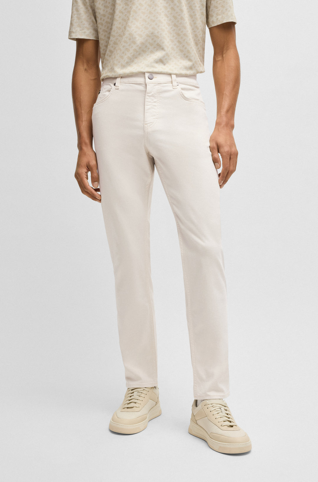 BOSS Jeans Regular Fit in Cotton Mix - P-RE.MAINE 10270705 01-50539018- Concorde Fashion#color_white-131