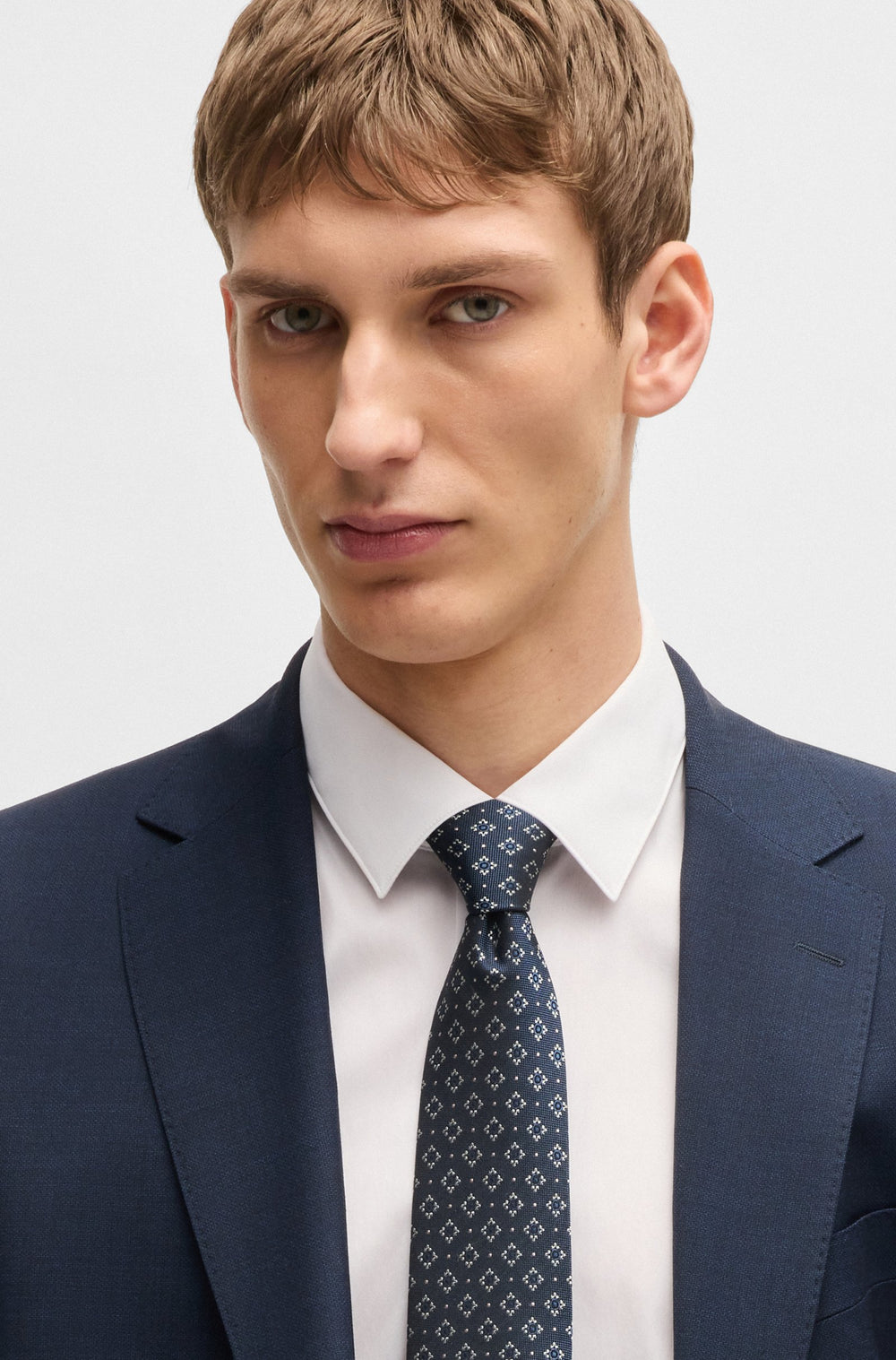 BOSS Ties  - H-TIE 7.5 CM-222 50538981- Concorde Fashion#color_blue-459