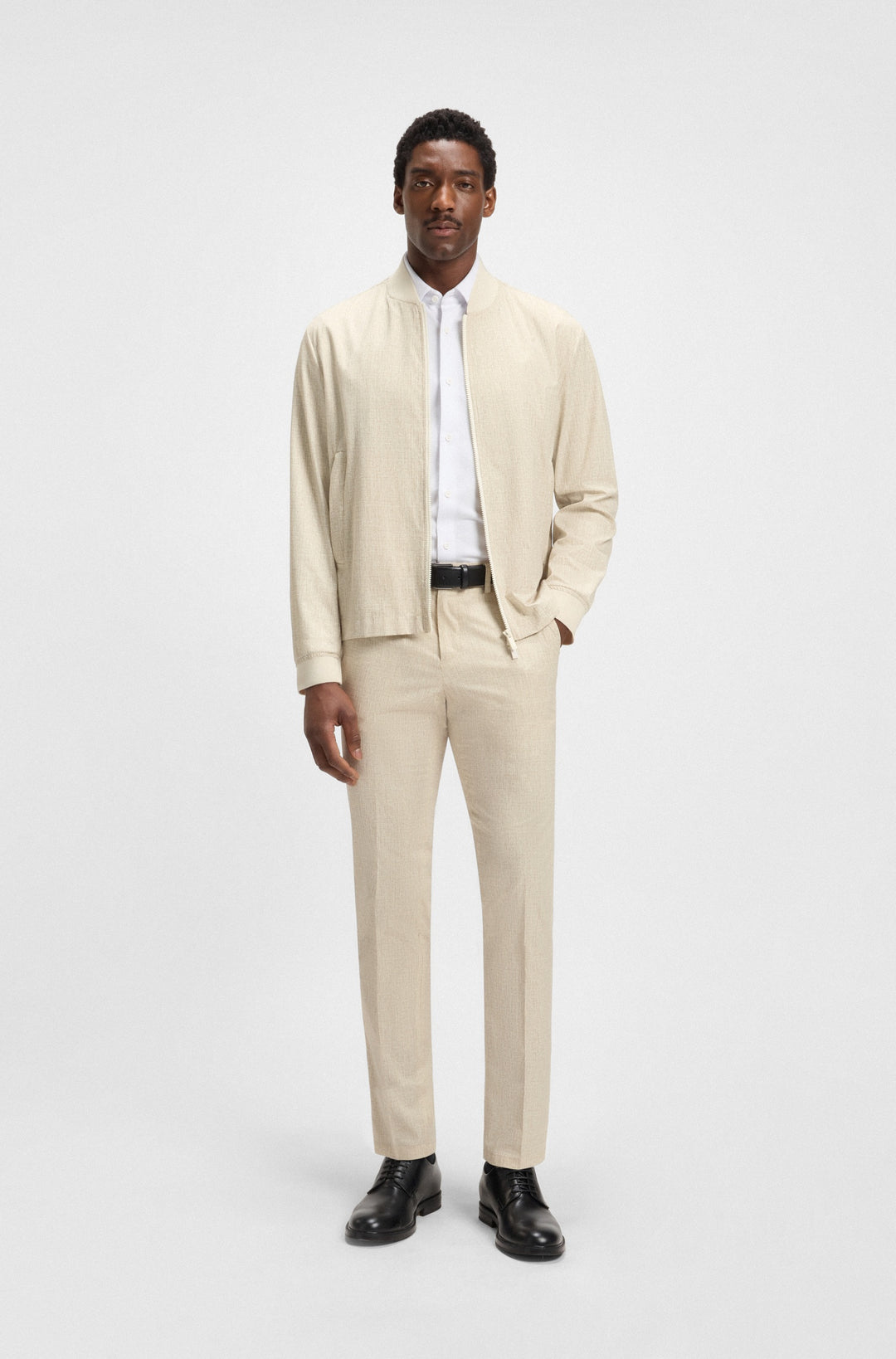 BOSS Blazers Modern Fit in Polyester - P-HANRY-BMB-WGPK252F 10270851 01-50539477- Concorde Fashion#color_white-131